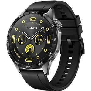 HUAWEI WATCH GT 4 46mm Smartwatch, Batteria fino a 2 settimane, Android e iOS, Analisi calorie, Monitoraggio avanzato della salute 24h, SpO2, GPS, 100+ sport, Versione italiana, Black