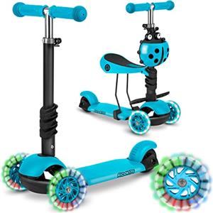 Ricokids Monopattino a tre ruote per bambini 3 in 1 Buggy Balance Ricokids con sedile blu