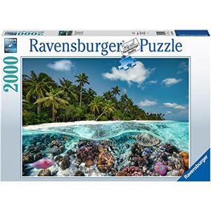 Ravensburger - Puzzle Un tuffo alle Maldive, 2000 Pezzi, Idea regalo, per Lei o Lui, Puzzle Adulti