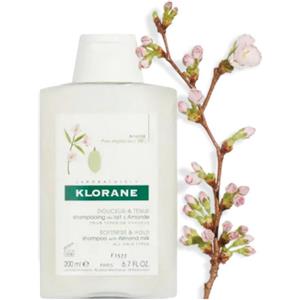 Klorane Shampoo al Latte di Mandorla 200ml - Volumizzante, Districante e Illuminante per Tutti i Tipi di Capelli