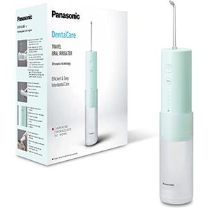 Panasonic EW-DJ4B-G503 Idropulsore, Irrigatore Orale,4 Impostazioni di Pressione dell'Acqua, Compatto e Portatile, Ultrasonica, Serbatoio 150 ml, Ricarica Rapida, Verde Menta e Bianco, 1.0 unità