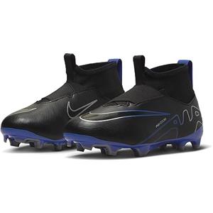 Nike JR Mercurial Superfly 9 Academy Black/Chrome-Hyper Roya, Scarpe da Ginnastica, Nero Blu Grigio, 38.5 EU