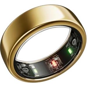 Gloring Anello Smart | Anello Intelligente | Ring Smart | Anello Smart Android | Anello Smart IOS |Smart Ring | Anello fitness | Anello sonno | Wearable | Anello Smart Uomo Donna (Oro, 10)