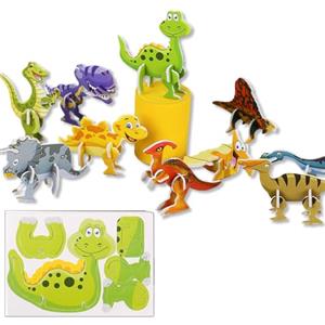 KSJEHW 10 Pezzi Puzzle Dinosauro 3D, Dinosauro 3D, Modello di Dinosauro, per Bambini Adulti, per momenti Divertenti tra Genitori e Figli, Festa per Bambini