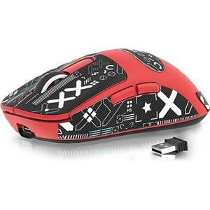 ATTACK SHARK Mouse X3 49g SUPERLEGGERO con Nastro Adesivo, Sensore di Gioco PixArt PAW3395, Mouse da Gioco Wireless/Cablato BT/2.4G, 6 DPI 26000, Batteria da 200 ore, Mouse per Win11/Xbox/PS/Mac