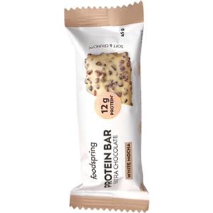 Foodspring Protein Bar Extra Chocolate Barretta Cioccolato Bianco E Chicchi Di Caffè 45 Gr
