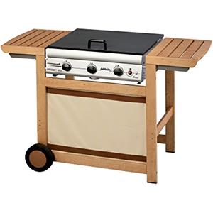 Campingaz Barbecue Gas Adelaide 3 Woody, Grill Barbecue a Gas a 3 Bruciatore, Potenza di 14 kW, Griglie in Acciaio, 2 Tavoli a Lato, Chiaro