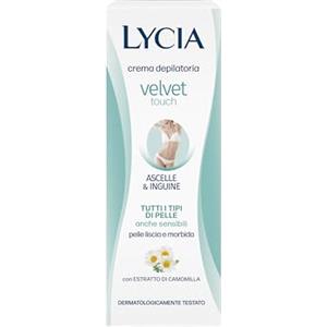 Lycia - Crema Depilatoria Donna Ascelle e Inguine, Velvet Touch, Con proteine della seta, 100ml