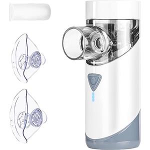 NAHKZNY Aerosol Portatile Silenzioso Ultrasuoni Macchina Aerosol per Adulti e Bambini Nebulizzatore Portatile per Il Trattamento Delle Malattie Respiratorie Ricaricabile con USB