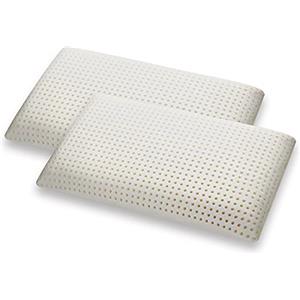 Marcapiuma - Coppia di Cuscini modello Slow Memory Saponetta con fodera 100% Cotone Guanciale Memory Ortopedico contro dolore cervicali Dispositivo Medico Detraibili 19% dalle tasse Made in Italy