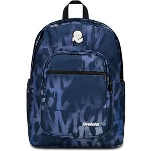 Invicta Zaino Scuola Jelek Fantasy, Blu, Zaino Doppio Scomparto Super Capiente Con Tasca Porta PC o Tablet, Tasca Porta Borraccia e Tasca Con Organizer, Zaino Medie Superiori e Viaggio, Ragazzo