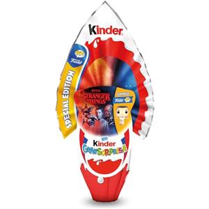 Kinder GranSorpresa Maxi Funko PoP Stranger Things - Uovo di Pasqua Kinder 2025, Finissimo Cioccolato al Latte con Sorpresa Funko PoP, Idea Regalo Pasqua, 220 Grammi