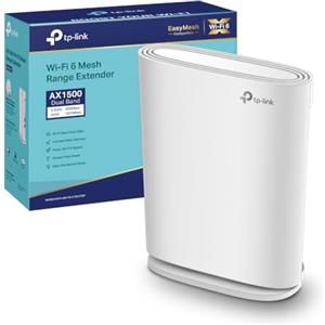 TP-Link RE500XD Ripetitore WiFi 6 AX1500Mbps, Access Point, WiFi Extender, Amplificatore WiFi, Ripetitore WiFi Potente per Casa, Porta Gigabit, Desktop o Wall Mount, Compatibile con Tutti i Modem