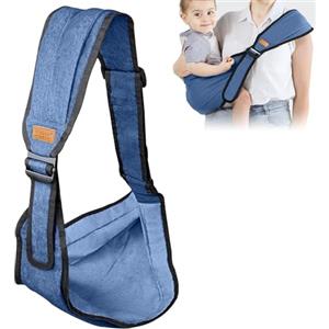 cozczyeqco Fascia Porta Bebe, Fascia Neonato, Portatile Marsupio Neonato Con Spallacci Regolabili E Confortevoli, Fascia Per Neonati Traspirante, Marsupio Neonato, Neonato Fino A 25kg (Blu)