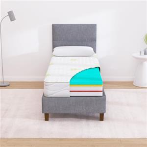 De Matteo Home Air Aloe - Materasso Singolo 80x190 in Memory e Water Foam con Cuscino Memory Foam Omaggio, Disp. Medico Detraibile, Garanzia 15 Anni - Materasso Antidecubito per Anziani Adulti Bambini