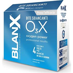 BLANX O3X OXJGEN POWER 10 BITE SBIANCANTI 4 VOLTE PIù BIANCHI IN SOLI 5 GIORNI