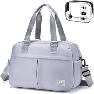 SPAHER Espandibile Bagaglio a Mano 40x30x25/15 Eurowings Wizzair Borsone da Viaggio Borsa Bagaglio Borsa Palestra Borsa a Mano Borsa da Viaggio Borsa da Cabina con 1 Borsa da Toilette Trasparente