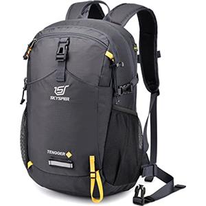 SKYSPER Zaino da Hiking 20L, Zaino Escursioni Impermeabile Uomo e Donna Zaino Trekking per Montagna Viaggio Escursione, Teng20-grigio