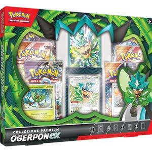 Pokémon GCC Pokémon: collezione premium Ogerpon-ex (tre carte olografiche e sei buste di espansione)