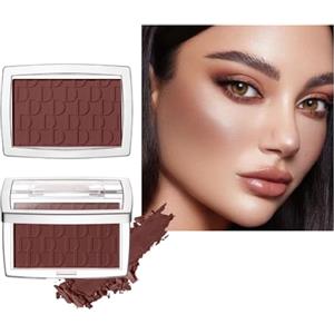 Beliky Girl Paletta di blush opaca Silky Matte Blush Palette di lunga durata, contorno e Highlighter Makeup per un colore naturale da copertura in polvere (Mogano)