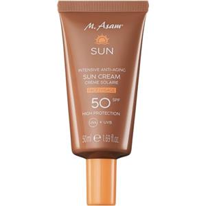 M. Asam SUN Intensive Anti-Aging Sun Cream Face SPF 50 (50 ml) - Crema viso con protezione immediata dai raggi UVA e UVB, previene i danni cutanei causati dal sole, con aloe vera e acqua di cocco