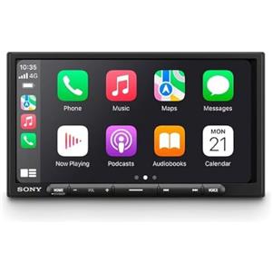 Sony XAV-AX4050ANT SintoMonitor 2DIN, DAB/DAB+/FM, Wireless Apple CarPlay e Wireless Android Auto, Antenna GPS inclusa, Antenna DAB inclusa, Display Antiriflesso da 6,95