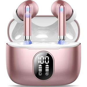 QXQ Cuffie Bluetooth 5.4, 2025 Nuovo Auricolari Bluetooth Hi-Fi Stereo con 4 ENC Mics, 40 Ore Mini Cuffie Wireless Cancellazione Rumore Cuffiette Bluetooth, Cuffie Senza Filo Impermeabili per Android/iOS