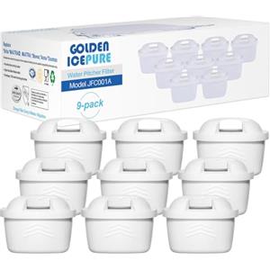 GOLDEN ICEPURE Filtro Acqua Ricambio per Brita Maxtra +, Brita Maxtra, Anna Duomax Confezione da 9 (Non per Brita Marella Fattura Disponibile) (9)