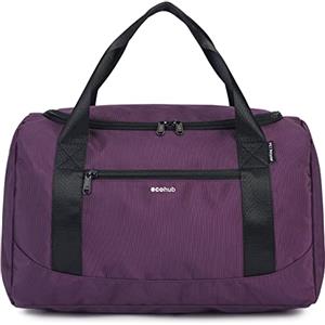 ECOHUB 20L Bagaglio a Mano, Borsa 40x20x25 Ryanair, Borsone Viaggio Pieghevole, PET Riciclato Borse per Aereo Weekend Palestra Piccola Uomo Donna(Viola)