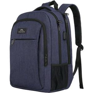 MATEIN Zaino Uomo, Zaino Porta PC 15,6 Pollici con Caricatore USB Zaino da lavoro, Zaino per PC Portatile Impermeabile Zaino per Laptop, Computer, Notebook, Scuola, Viaggio Regalo Uomo & Donna, Blu