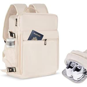 Gluckstar Zaino per Easyjet 45x36x20 Zaino da Viaggio Bagaglio a Mano, 30L Borsa da Valigia Zaino da Viaggio Aereo Cabina, 17 Pollici Zaino Porta Pc Zainetto Donna Uomo Travel Backpack Grande Beige