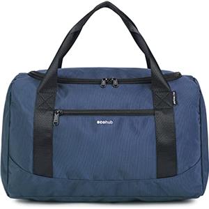 ECOHUB 20L Bagaglio a Mano, Borsa 40x20x25 Ryanair, Borsone Viaggio Pieghevole, PET Riciclato Borse per Aereo Weekend Palestra Piccola Uomo Donna(Blu)