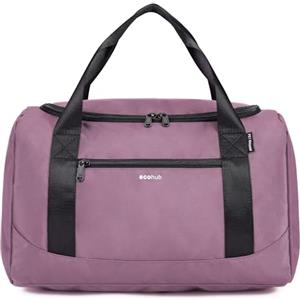 ECOHUB 20L Bagaglio a Mano, Borsa 40x20x25 Ryanair, Borsone Viaggio Pieghevole, PET Riciclato Borse per Aereo Weekend Palestra Piccola Uomo Donna(Rosa)