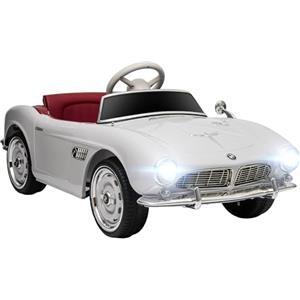 HOMCOM Auto per Bambini a Doppia Porta con Licenza BMW 507, Macchina Elettrica per Bambini in PP e Acciaio con Clacson, Musica e Telecomando, Bianco