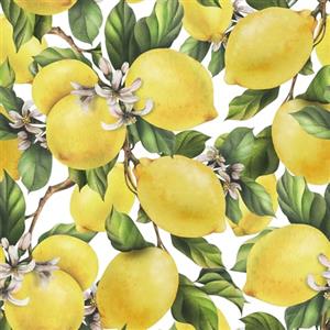 ReWallpaper Limonata Carta da Parati Foglie Verdi Pellicola Adesiva per Mobili Cucina Fantasia Carta Parati Autoadesiva Salotto con Limoni Gialla Rotolo 44.5cm×3m Carta Adesiva Decorativa