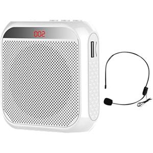 Generic Altoparlante per guida turistica - Microfono portatile per altoparlante personale, microfono a megafono, cuffie con amplificatore vocale con microfono cablato per guide turistiche, riunioni,