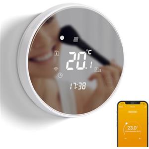 BEOK CONTROLS Beok Tuya Termostato Wifi Caldaia Gas Termostato Ambiente Intelligente Termostato Programmabile Settimanale per Caldaia Gas/Acqua Riscaldamento Compatibile Alexa 3A TGR86WIFI-WPB