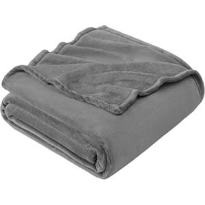 EHEYCIGA Coperta Pile Singolo, Plaid Divano Coperte Pile di Flanella Calda Morbida, Throw 130x165 Grigio