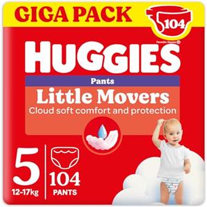 Huggies Little Movers Pannolini Mutandina Taglia 6 (15-25 Kg), Ultra assorbente, Protezione completa, 96 Pz