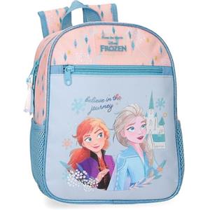 Disney Joumma Bags, Frozen Believe in the journey, zaino per bambini, zaino da scuola, realizzato in poliestere, spalline larghe e regolabili, varie tasche e scomparti., blu, Zaino prescolare