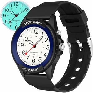 TENOCK Orologio Da Polso Sportivo Da Donna Analogico Al Quarzo 50 M Impermeabile Con Luce Notturna Per Abbinamenti Casual O Attività Sportive (Blu Scuro)