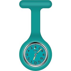 Vicloon Orologio da Infermiere, 1Pcs Orologio per Infermieri in Silicone con Spilla, Infermieri Fob Medical Watch Quandrante Rotondo, Orologi da Tasca per Medici e Infermieri Paramedico