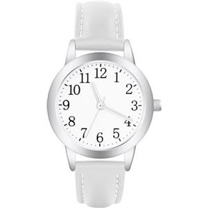 Vicloon Orologio Da Donna, Orologio Al Quarzo Analogico, Orologio Da Polso per Donna Orologio Da Donna Analogico Al Quarzo Classico Business Casual Con Cinturino in Pelle (Bianco)