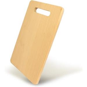 Fackelmann Tagliere per preparare e servire in tavola, con foro per il trasporto e la sistemazione, materiale in legno di faggio di alta qualità, dimensione 23x15x1 cm, Linea Legno