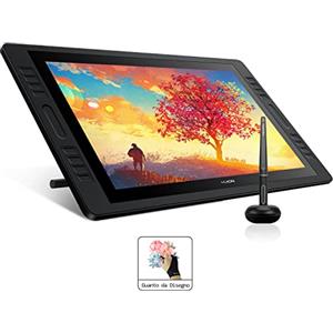 HUION Kamvas Pro 20 2019 Tavoletta Grafica con Display, 19,5 Pollici in Vetro Satinato Antiriflesso HD, 16 Tasti di Scelta rapida e 2 Barre di Tocco, Ottimale per Casa, Ufficio e E-learning