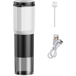 Zuquik Macinacaffè elettrico portatile: macinacaffè regolabile per espresso e fagioli, nucleo in ceramica, ricarica di tipo C, capacità 20 g per casa e viaggi