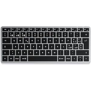 Satechi Slim X1 Tastiera Wireless Bluetooth Retroilluminata - Sync Multi-Dispositivo - per M2/M1 Macbook Pro/Air, M2/M1 iPad Pro/Air, M2 Mac Mini, iMac M1 (Grigio Siderale, Layout Italiano IT QWERTY)