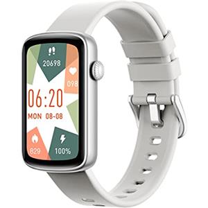 SHANG WING Contapssi Polso Donna Smartwatch Donna Orologio Sport Cardiofrequenzimetro Ossigenazione del Sangue Conta Passi Calorie Controllo Sonno Controllo fotocamera Previsioni Meteorologiche Grigio