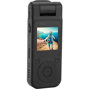 Annadue Videocamera con Clip Posteriore, Dash Cam per Moto con Schermo IPS 4K da 1,5 Pollici, Fotocamera per Corpo Indossabile con Obiettivo Magnetico Ruotabile a 180 Gradi per