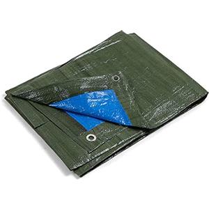 kippen 6068B1 - Telone Occhiellato Bicolore con Grammatura da 90 g/m². Taglia 3x4 (12 m²) Verde/Blu